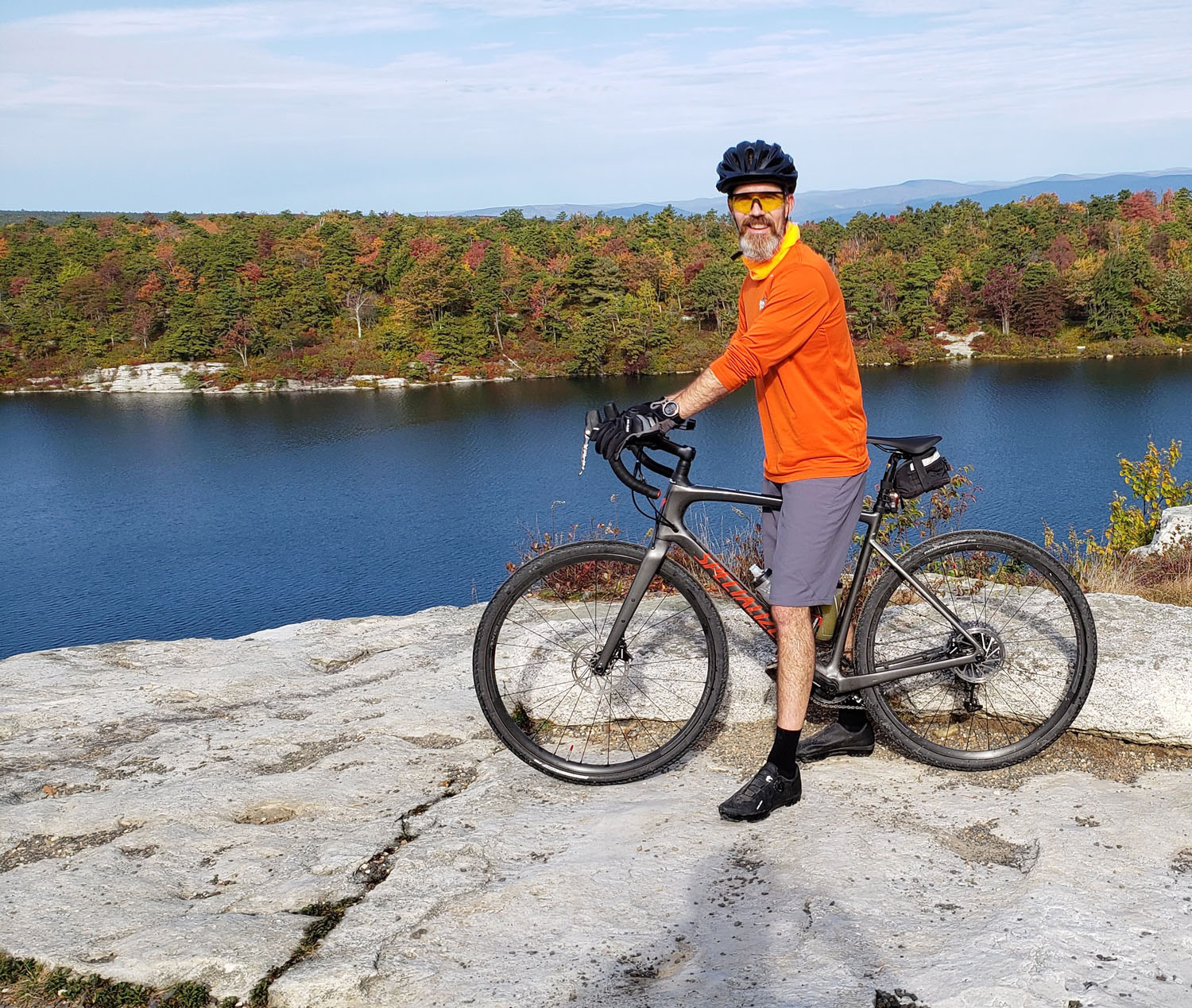 Photo of Bruce Hill on a bicycle